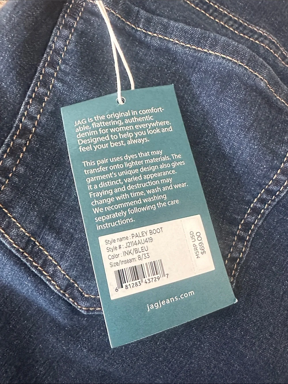 Jag Jeans Dark Blue “Paley Boot” - Picture 3 of 4